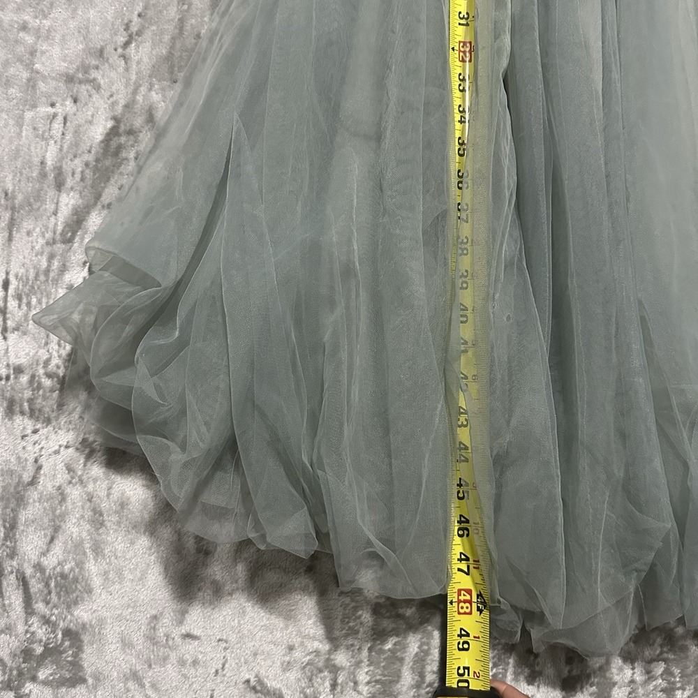 NWT Selfie Leslie Whimsical Floating By Sheer Mesh Overlay Dress Womens S Green - Picture 11 of 11